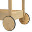 Chariot-bar d'extérieur en bois d'acacia avec roulettes et tablettes