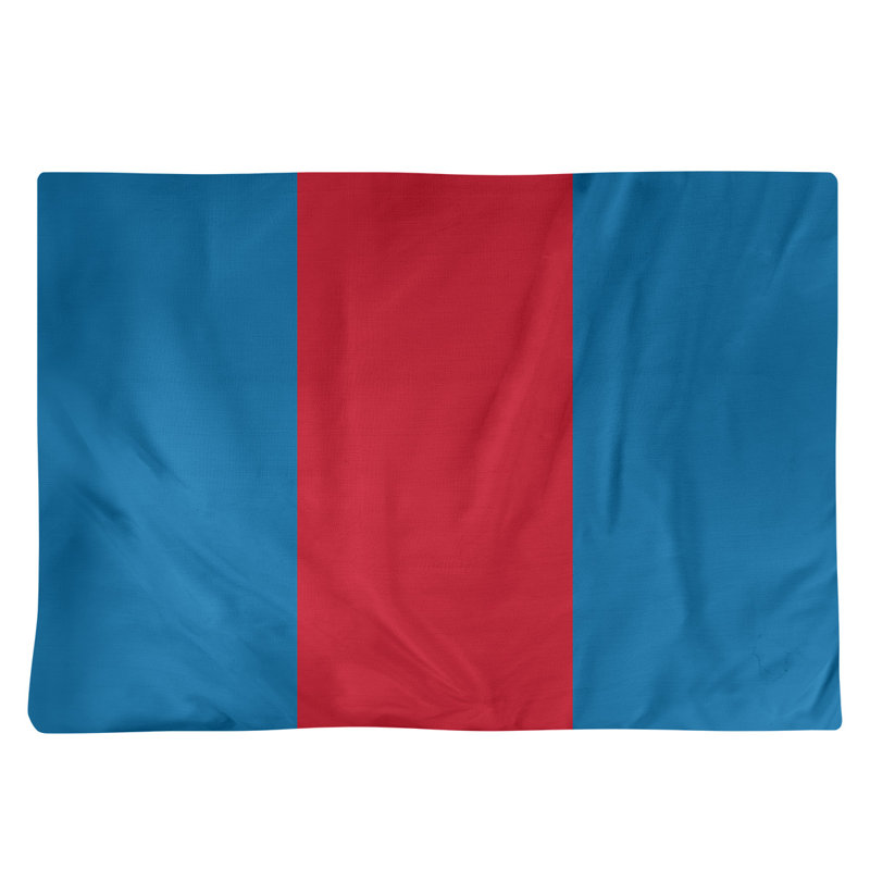 Récapitulatif de 18 po Mississippi Rebellion, Bleu poudre / milieu rouge, Polyester sergé