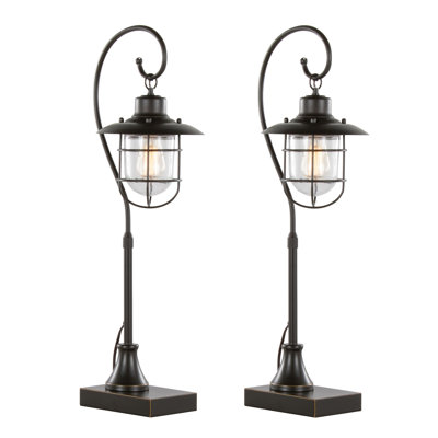 Contemporary Metal Table Lamp  - Set of 2