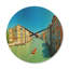 Horloge murale moderne en bois vert Grand Canal Venise-63618568