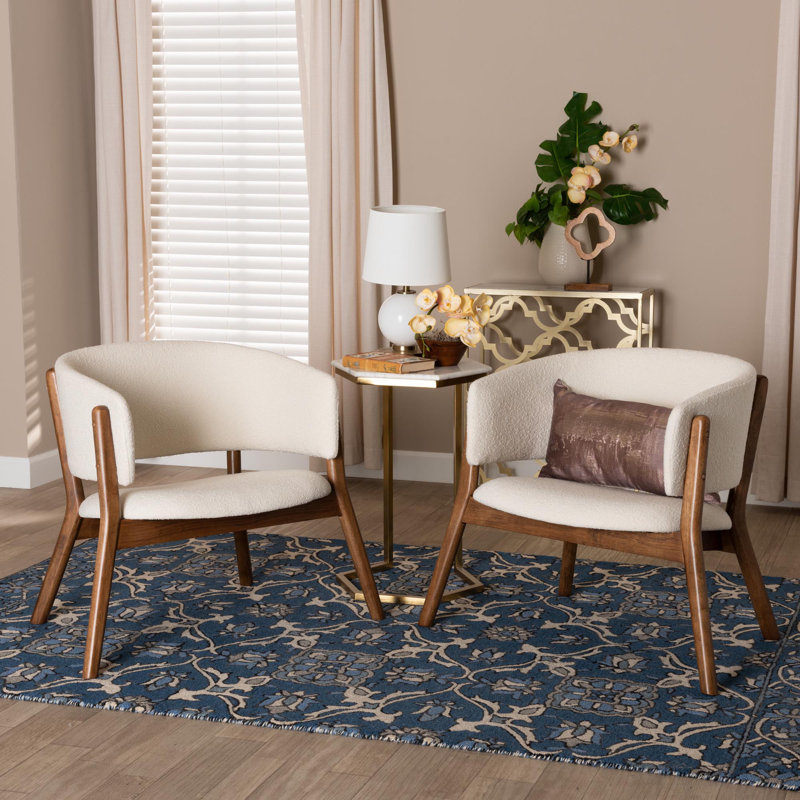 Kawamura Liston 32.8'' Wide Barrel Chair