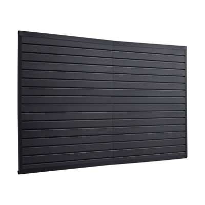 Panneau de lattes en PVC noir 8 pi x 4 pi pour le rangement du garage et l'organisation des outils