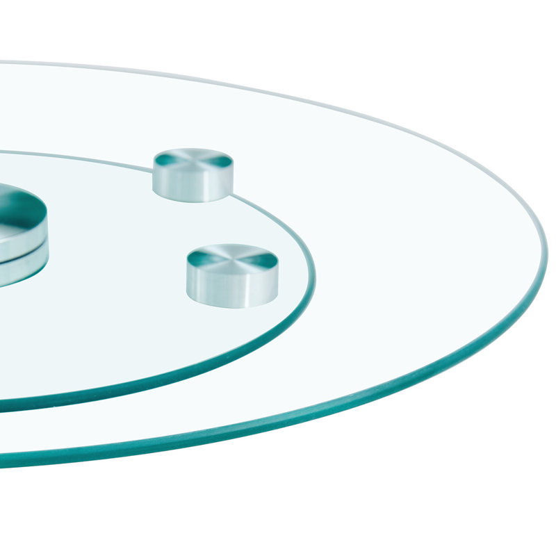 Lazy Susan-Double Layered Rotatable Tempered Glass Table Top