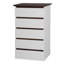 Commode moderne à 5 tiroirs avec rangement de grande capacité et glissières en métal robustes pour l'organisation de la chambre à coucher ou du bureau.
