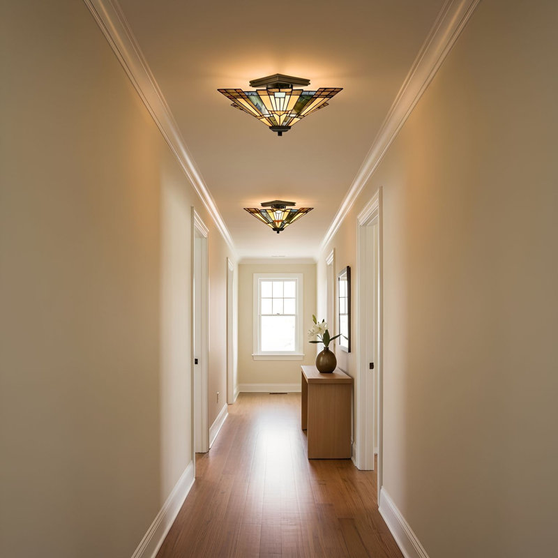 Inglenook Glass Semi Flush Mount