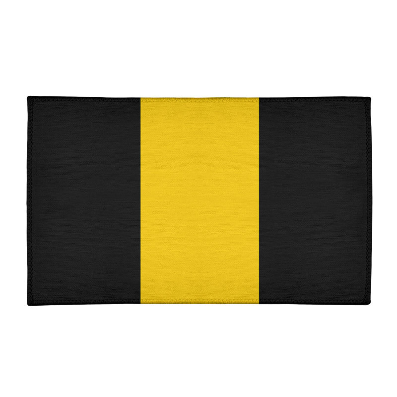 Tapis jaune/noir, Rectangle 3 pi x 5 pi