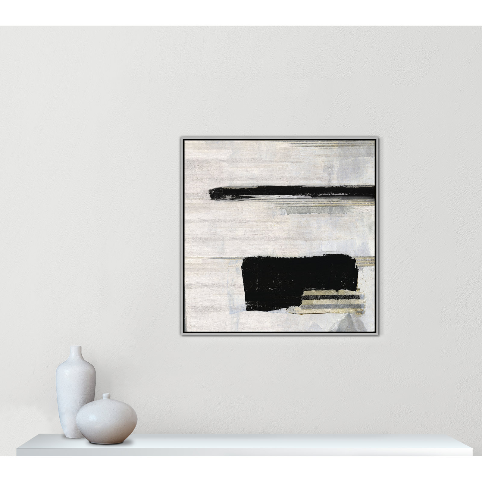 La Bande II Print by Sally Swatland, Silver, 37.5" H x 37.5" W