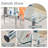 63in Rectangle Glass Top Dining Set with Chairs-1047586145-1047586146