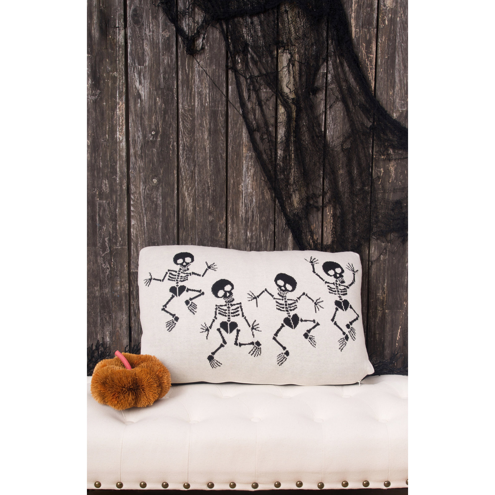 16" x 24" Skeleton Halloween Throw Pillow