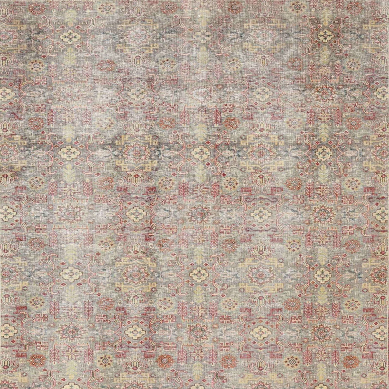 Tapis traditionnel beige clair IJlst, Carré 8 pi