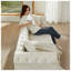 Élégant canapé Chesterfield en velours beige avec clous dorés et boutons capitonnés - Mobilier de salon moderne-1727984475