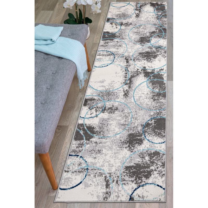 Demeree Performance Abstract Indoor Rug, Runner 2' x 7'
