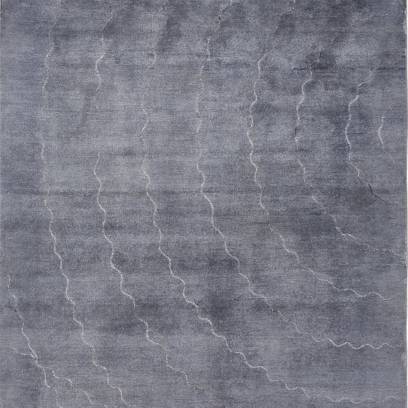 Gray Samsara Contemporary Wool Rug - 4'9" x 5'11"