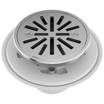 1.75 in. - 3 in. Walk-in Shower Stall Drain Protector Hair Catcher  Stainless Steel Finish