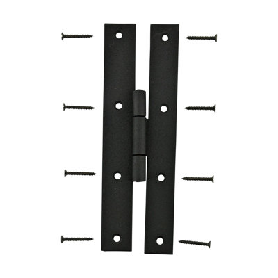Charnières d'armoire de cuisine en fer forgé noir 7 po avec quincaillerie Renovators