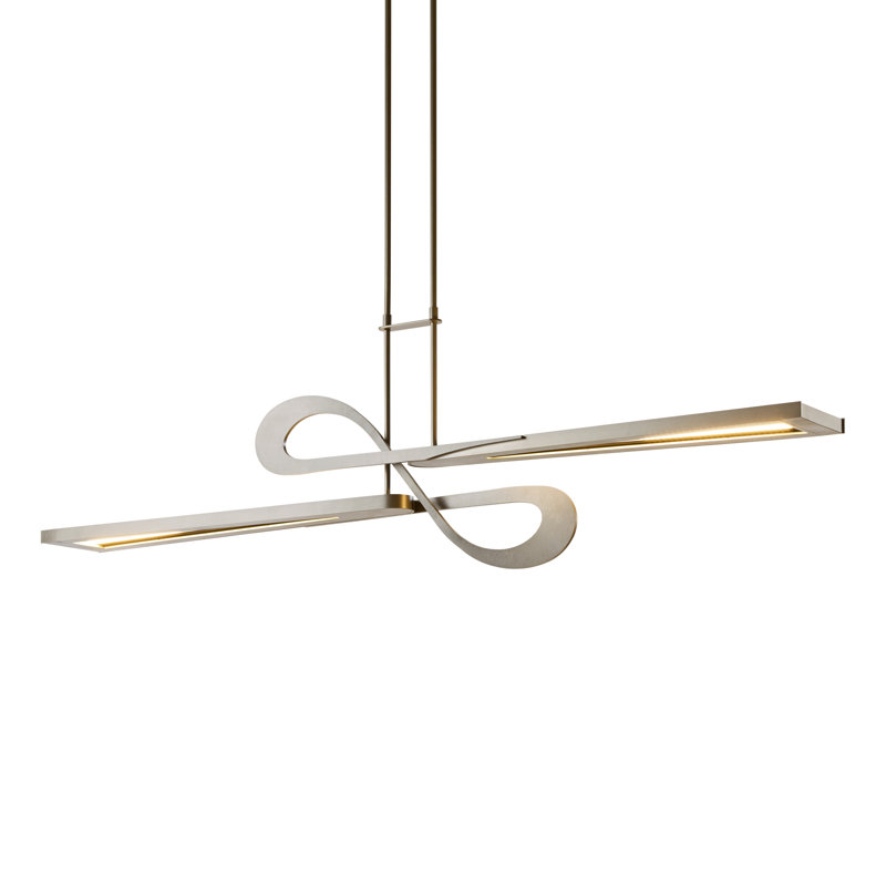 Switchback Kitchen Island Geometric LED Pendant, Dark Smoke