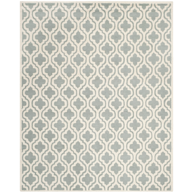Cannen Hand Tufted Wool Geometric Rug, Rectangle 8' x 10'