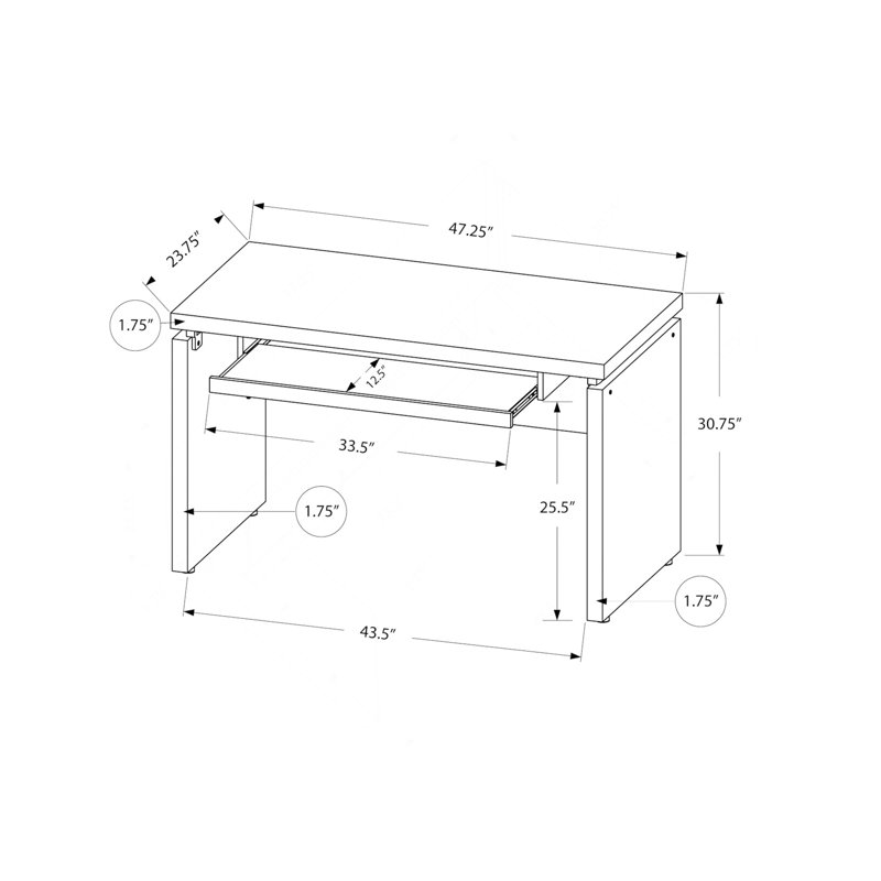 Modern Versatile Computer Desk For Efficient Work And Study