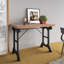 Pulido Solid Wood Top Metal Base Dining Table