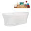 Baignoire autoportante et plateau 65 "avec drain interne Streamline-101697605