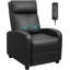 Fauteuil inclinable Massage - Fauteuil inclinable en cuir PU avec dossier réglable, coussin rembourré et structure robuste pour le cinéma maison
