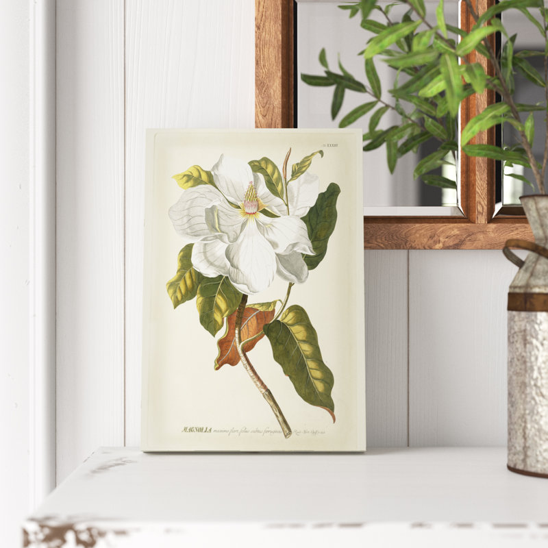 «Magnifique Magnolias I», peinture sur toile, H 12 po x l 8 po