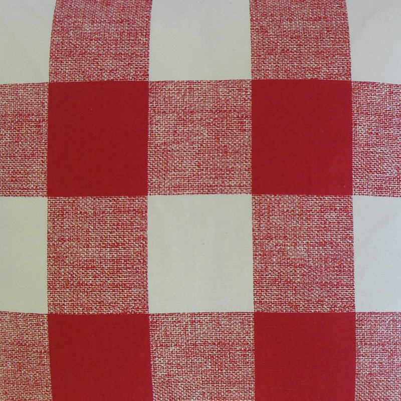Coussin décoratif en coton, H 18 po x l 18 po, Rouge