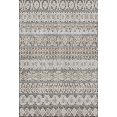 Premium Machine Washable Prisco Taupe Rug