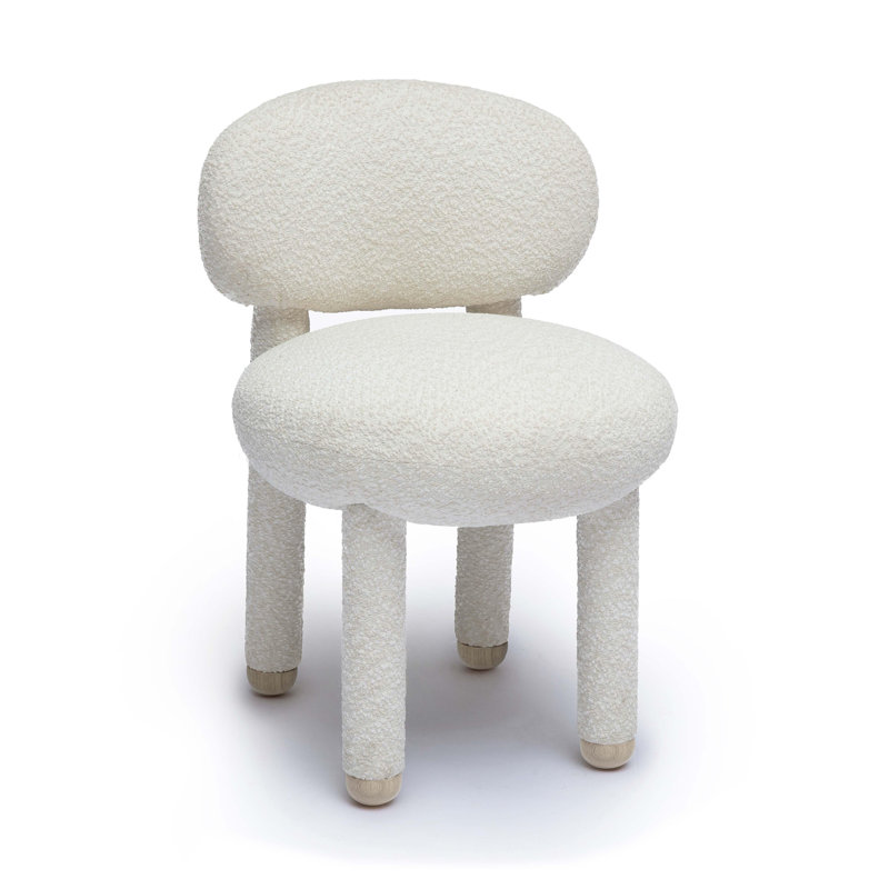 Chaise d'appoint Colgin Boucle, Crème