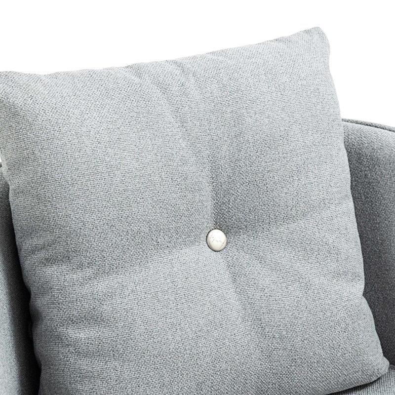 Chaise de bureau Geshia, Argent, Gris clair