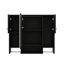 Armoire à pharmacie murale de 35 po x 28 po, armoire avec miroir, tablette ouverte, compartiment latéral et barre à serviettes, solution de rangement en miroir au-dessus de la toilette