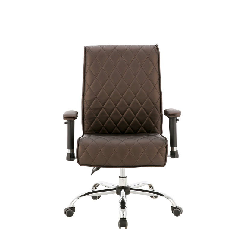 Fauteuil de conférence ergonomique en similicuir, Café