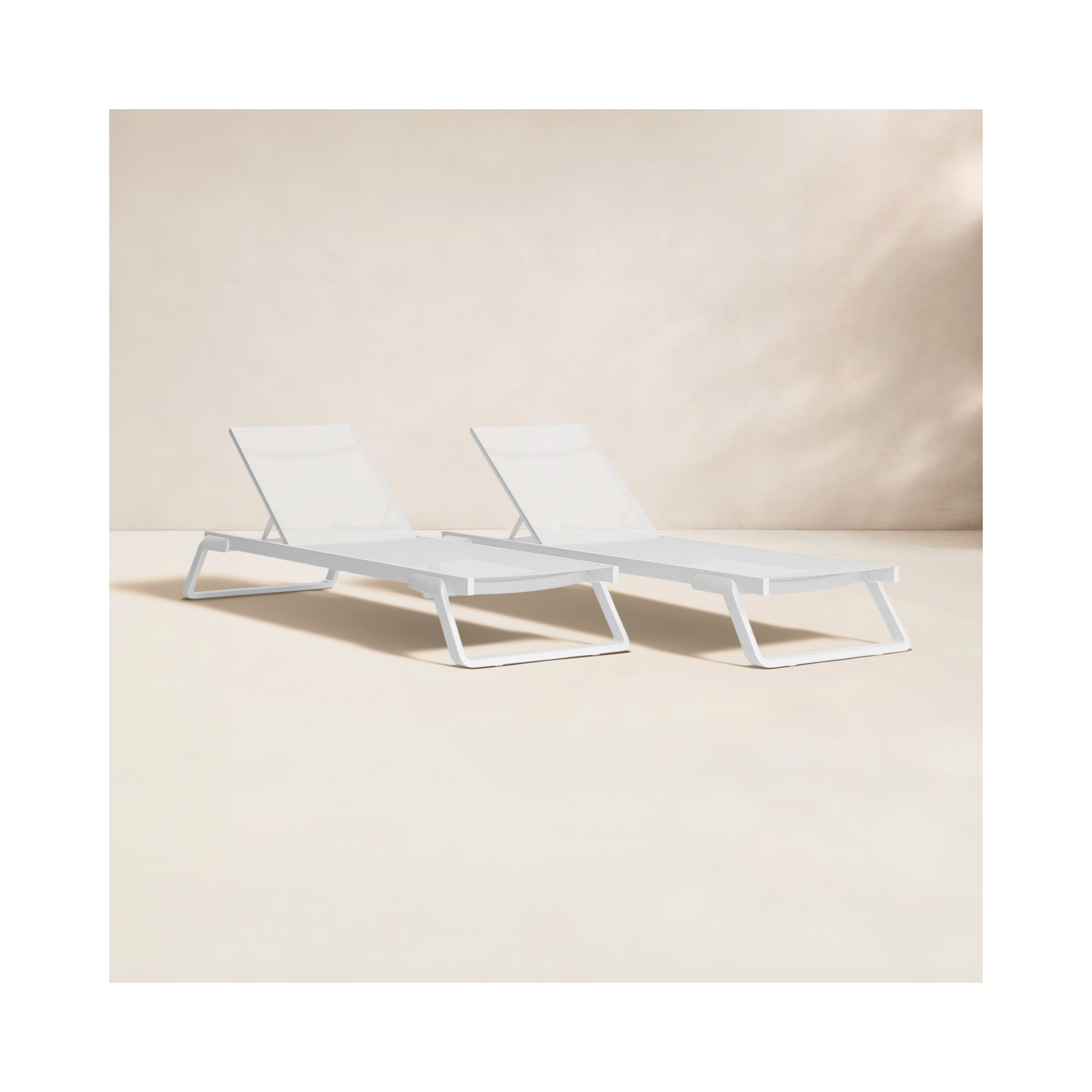 Holli 28.34'' Outdoor Chaise Lounge, White