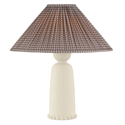 Lampe de table Rhea avec abat-jour brun vichy