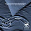 Ensemble de draps en jersey respirant 100% coton jersey | Toutes saisons, denim-386538474-386538477