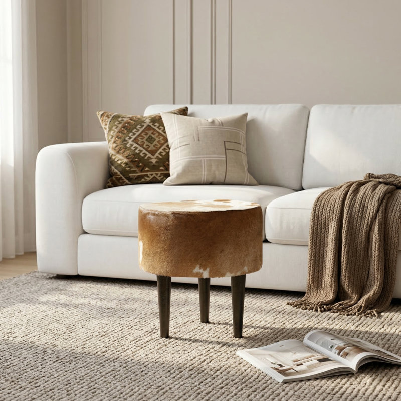 Trois piédestal brun et blanc, Brown