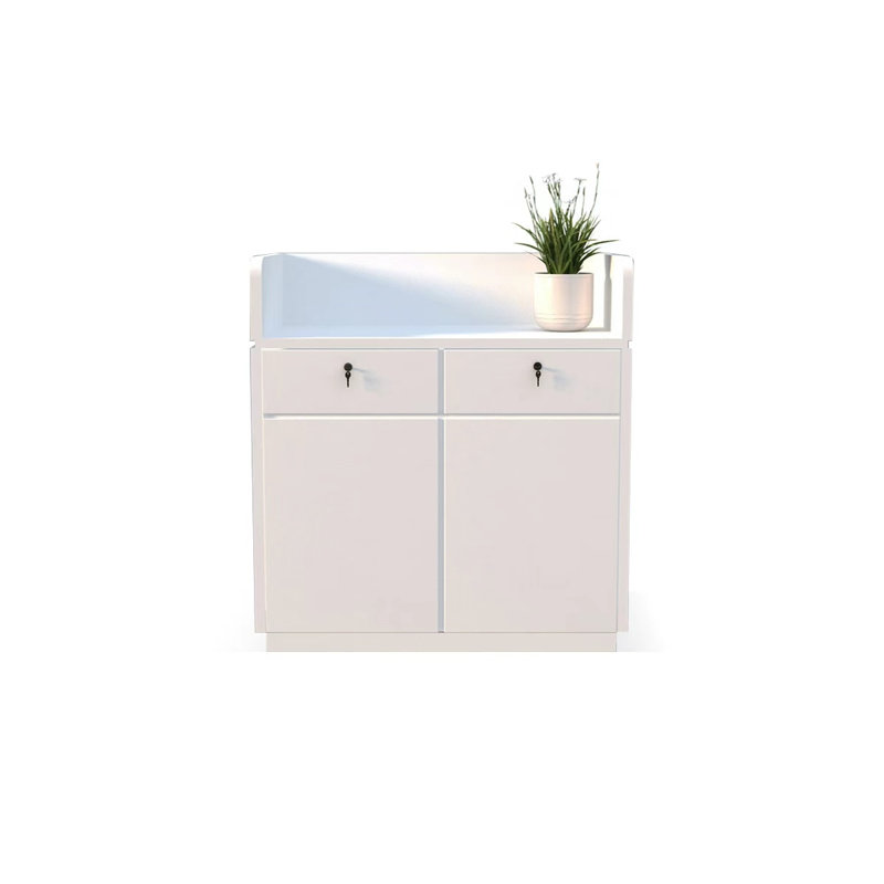 Modern Rectangular Manufactured Wood Reception Desk, 39.37