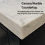 Meuble-lavabo simple avec comptoir en marbre de Carrare-779373695