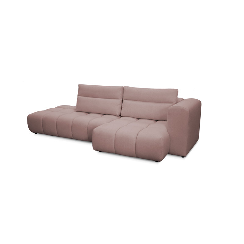 4 Seater Sofa & Chaise, Pink, Right Hand Facing