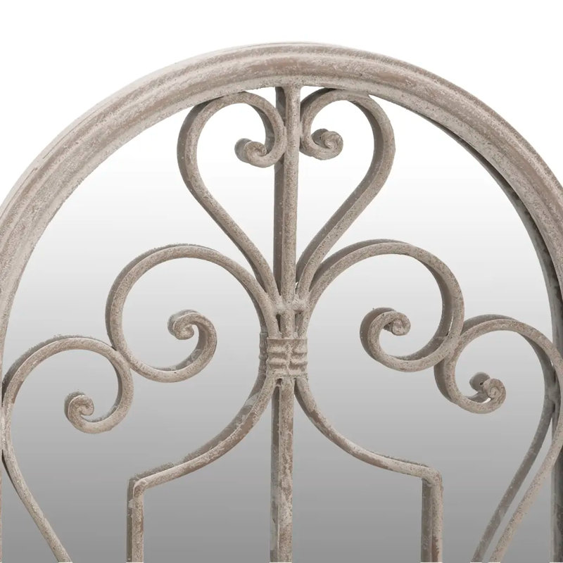 Abdul-Nafi Metal Flat Wall Mirror, 70cm H x 30cm W, Sand