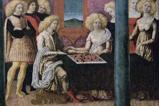 The chess players-impression, H 24 po x l 36 po x P 1,5 po