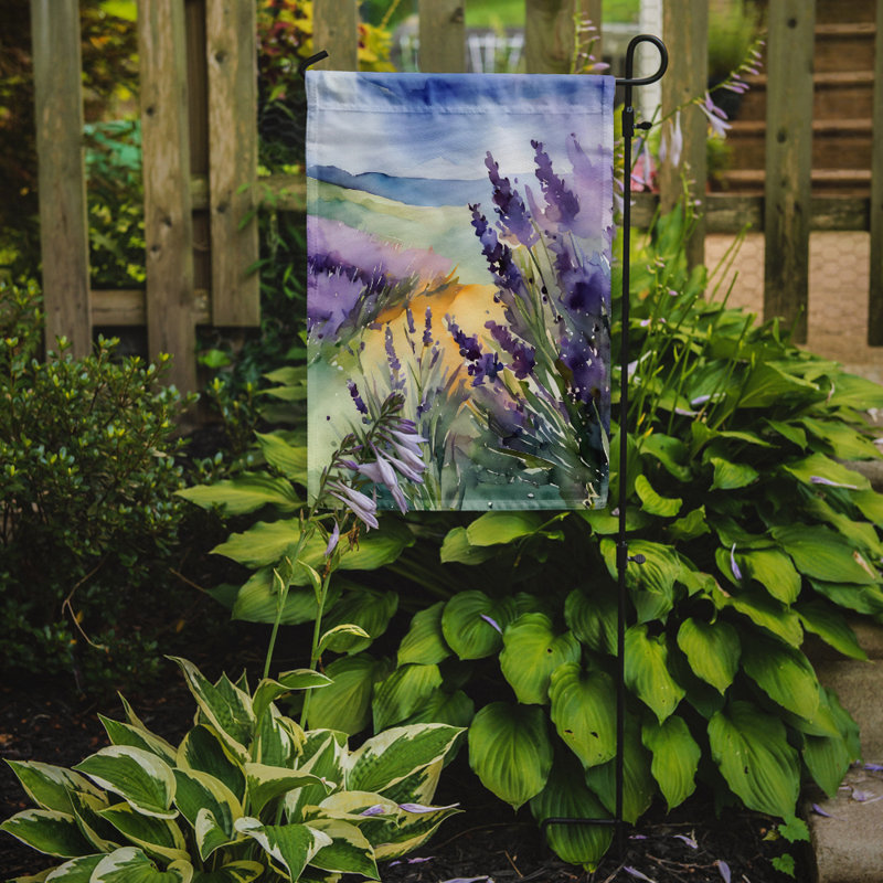 Lavande dans un drapeau de jardin aquarelle