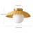 1-Copper white dimmable glass ceiling light