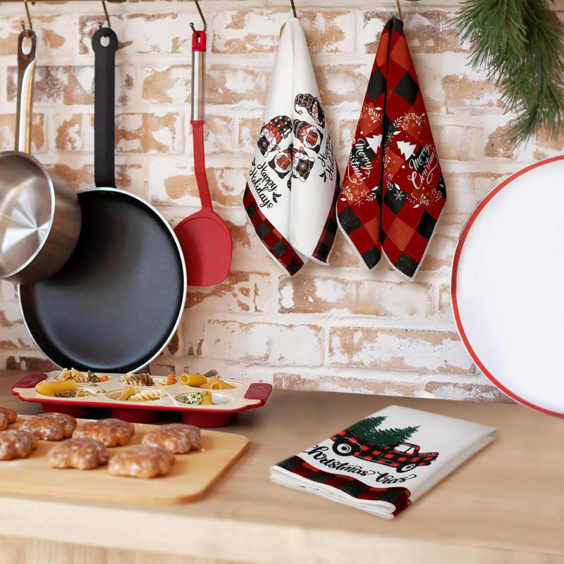 6 essuie-tout de Noël 6 pièces Buffalo