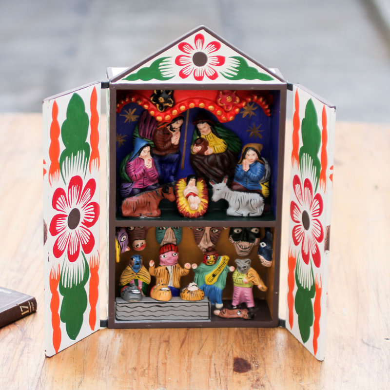 Crèche de Noël Retablo Diorama