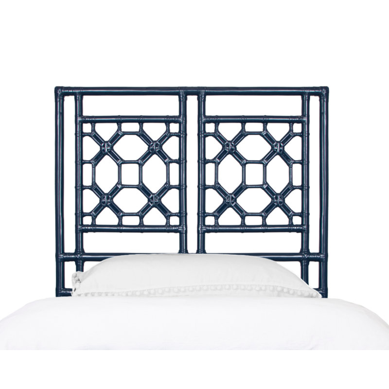 Lattice Back Standard Bed, Twin, Navy Blue