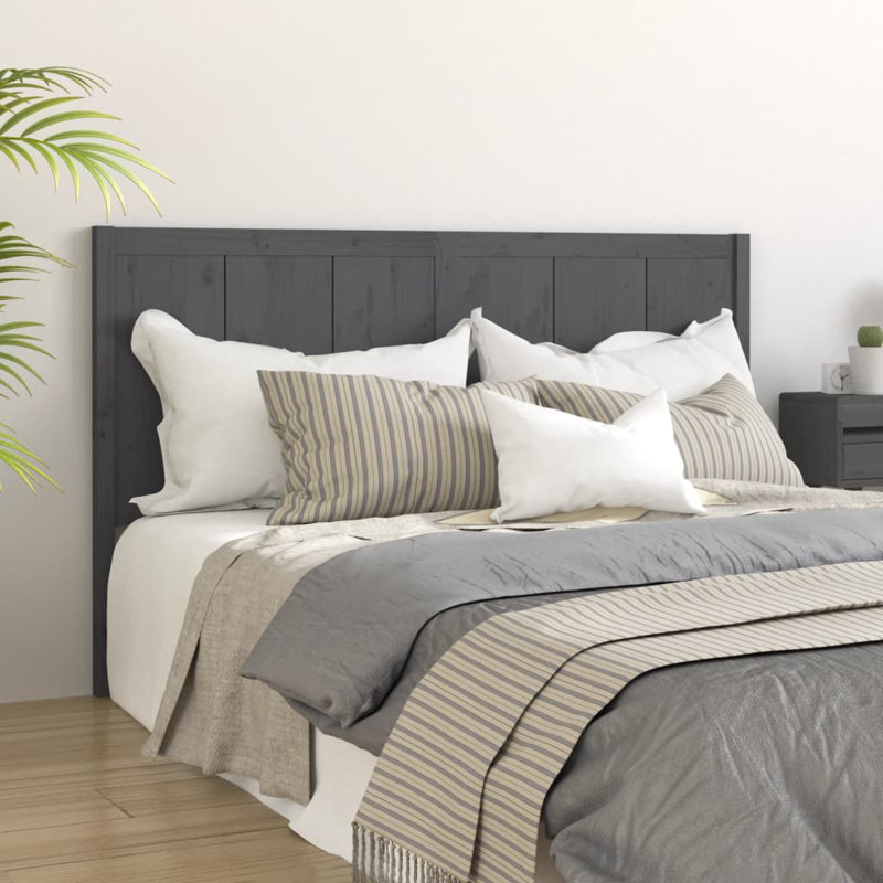 Kathey Solid Wood Headboard, Black, 205.5 x 100 cm