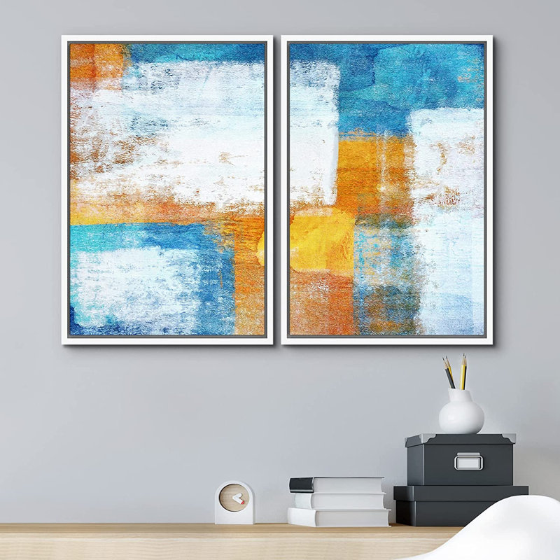 «Grunge Abstract Paint Stroke Effect», impression sur toile 2 tons, H 16 po x l 24 po x P 2 po