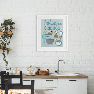 «Bake Is A Science», reproduction encadrée sous verre, design par Christine Becker
