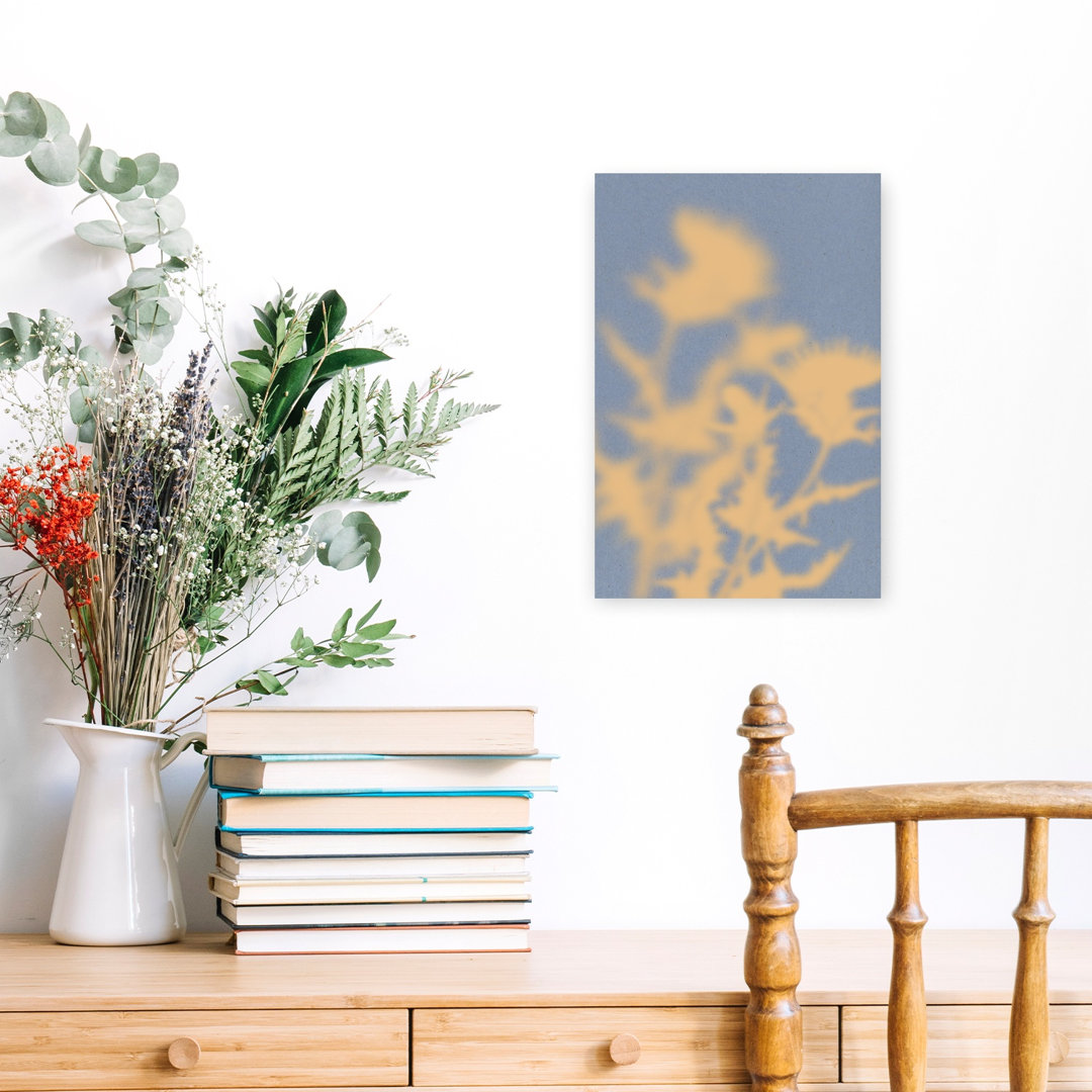 Soft Floral Shadows Abstract Delicate Minimalist Flower Nature Wall Art Print